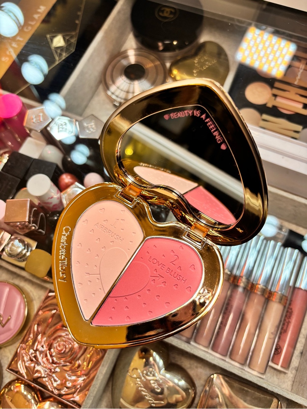 Charlotte Tilbury Heart Blush Duo — Pink & Peach Cheek Shades